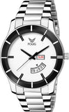 White Day & DAte Analog Watch  - For Men