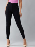 Skinny Women Grey Jeans Black