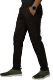 Slim Fit Men Beige Trousers Brown Bokara