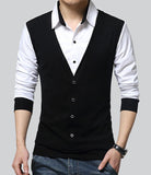 Solid Men Polo Neck White, Black T-Shirt Black-White